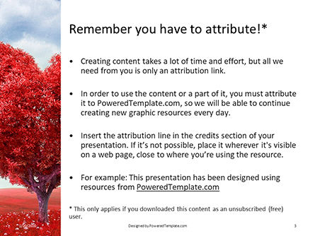 Modèle PowerPoint de a red heart shaped tree presentation, Diapositive 3, 16519, Fêtes / Grandes occasions — PoweredTemplate.com