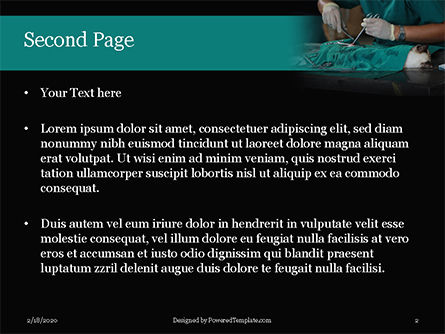 Modèle PowerPoint gratuit de vet surgeon presentation, Diapositive 2, 16524, Carrière / Industrie — PoweredTemplate.com