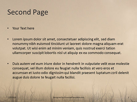무료 파워포인트 템플릿 - charred forest presentation, 슬라이드 2, 16529, 자연 및 환경 — PoweredTemplate.com