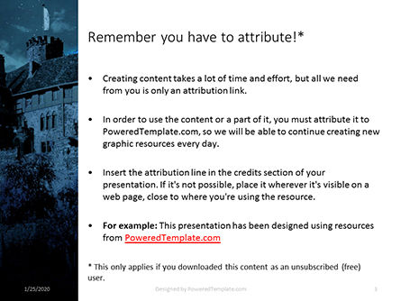 Modello PowerPoint Gratis - Mysterious castle presentation, Slide 3, 16531, Costruzioni — PoweredTemplate.com
