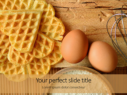 True Belgian Waffles Presentation, PowerPoint Template, 16534, Food & Beverage — PoweredTemplate.com