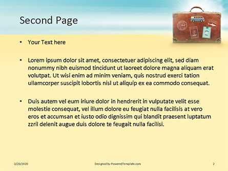 무료 파워포인트 템플릿 - summer trip concept presentation, 슬라이드 2, 16537, 휴가/특별 행사 — PoweredTemplate.com