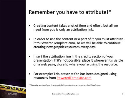 Templat PowerPoint Gratis "mind The Gap" Inscription Presentation, Slide 3, 16538, Mobil dan Transportasi — PoweredTemplate.com