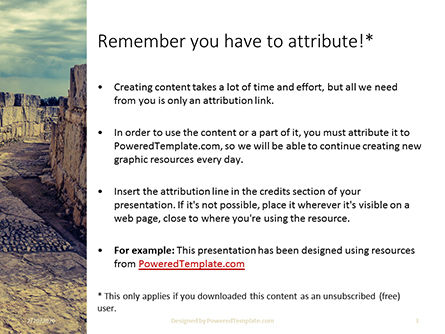 Plantilla de PowerPoint gratis - ancient castle ruins presentation, Diapositiva 3, 16541, Construcción — PoweredTemplate.com