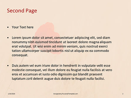 Red poppy in the field presentation Kostenlose PowerPoint Vorlage, Folie 2, 16543, Natur & Umwelt — PoweredTemplate.com