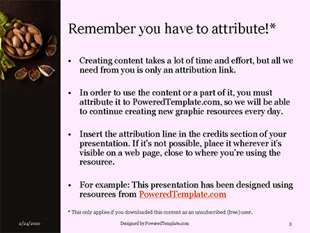 파워포인트 템플릿 - almonds and figs presentation, 슬라이드 3, 16546, Food & Beverage — PoweredTemplate.com