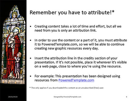 Templat PowerPoint Gratis Stained Glass Window Presentation, Slide 3, 16549, Keagamaan — PoweredTemplate.com