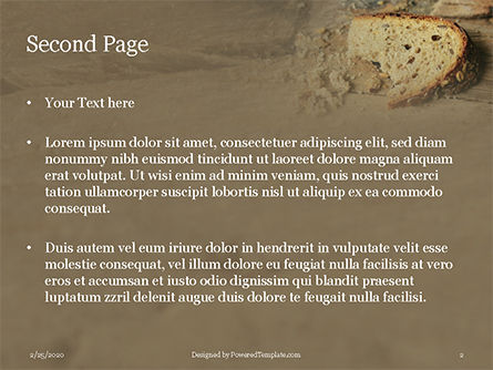 파워포인트 템플릿 - grain bread presentation, 슬라이드 2, 16550, Food & Beverage — PoweredTemplate.com