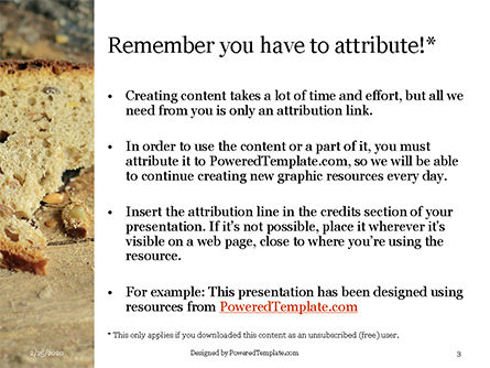 grain bread presentation - PowerPointテンプレート, スライド 3, 16550, Food & Beverage — PoweredTemplate.com