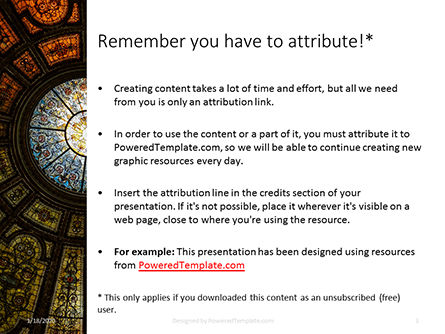 Templat PowerPoint Gratis Chicago Cultural Center Interior View With Healy And Millet Stained Glass Dome Presentation, Slide 3, 16555, Art & Entertainment — PoweredTemplate.com
