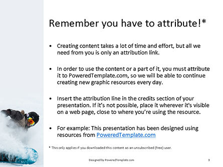 Snowboarder presentation免费PowerPoint模板, 幻灯片 3, 16558, 运动的 — PoweredTemplate.com