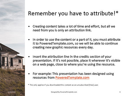 파워포인트 템플릿 - abandoned house presentation, 슬라이드 3, 16559, 건축 — PoweredTemplate.com