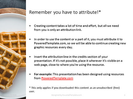 무료 파워포인트 템플릿 - waffles presentation, 슬라이드 3, 16560, Food & Beverage — PoweredTemplate.com
