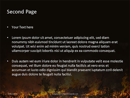 Modello PowerPoint Gratis - Bushfire presentation, Slide 2, 16566, Natura & Ambiente — PoweredTemplate.com