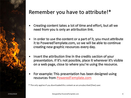 무료 파워포인트 템플릿 - bushfire presentation, 슬라이드 3, 16566, 자연 및 환경 — PoweredTemplate.com