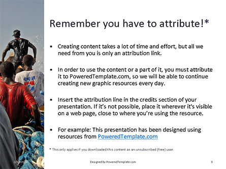 무료 파워포인트 템플릿 - fishing boat and fishermen presentation, 슬라이드 3, 16567, 사람들 — PoweredTemplate.com
