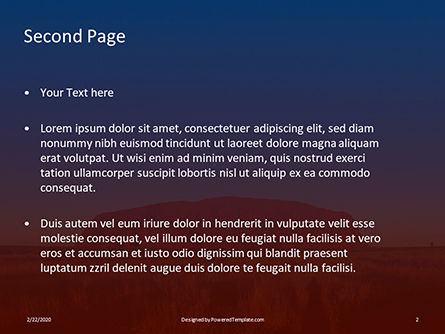 Modèle PowerPoint gratuit de uluru ayers rock by sunset presentation, Diapositive 2, 16571, Nature / Environnement — PoweredTemplate.com