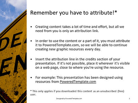 Plantilla de PowerPoint gratis - dead end sign against blue cloudy sky presentation, Diapositiva 3, 16572, Coches y transporte — PoweredTemplate.com