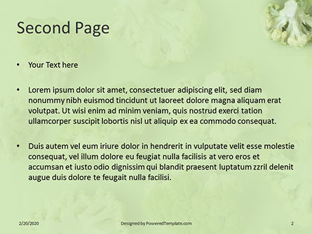 Broccoli on Green Background Presentation, Slide 2, 16581, Food & Beverage — PoweredTemplate.com