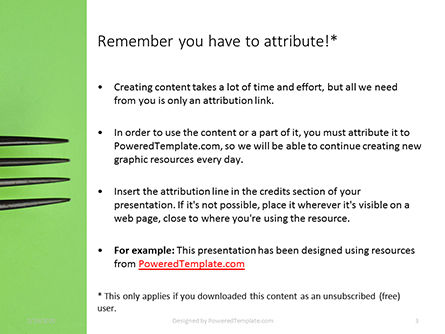 Templat PowerPoint Gratis Silver Fork On Green Background Presentation, Slide 3, 16584, Food & Beverage — PoweredTemplate.com
