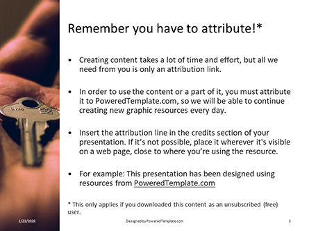 Modèle PowerPoint gratuit de key in open hand palm presentation, Diapositive 3, 16585, Concepts commerciaux — PoweredTemplate.com