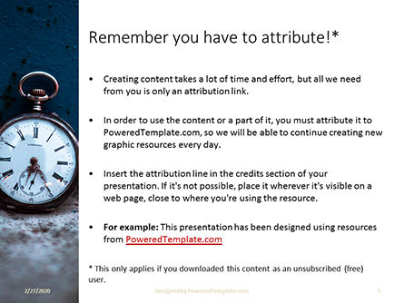 Old pocket watch presentation Kostenlose PowerPoint Vorlage, Folie 3, 16590, Allgemein — PoweredTemplate.com