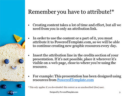 무료 파워포인트 템플릿 - funny sandwich presentation, 슬라이드 3, 16592, Food & Beverage — PoweredTemplate.com