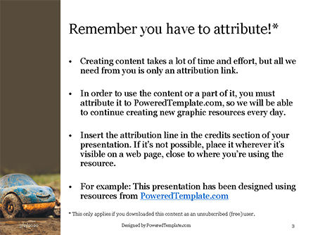 Modèle PowerPoint gratuit de toy car in mud presentation, Diapositive 3, 16594, Voitures / Transport — PoweredTemplate.com