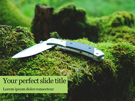 무료 파워포인트 템플릿 - bushcraft survival knife presentation, 무료 파워 포인트 템플릿, 16597, 자연 및 환경 — PoweredTemplate.com