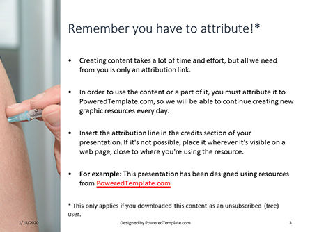 Modèle PowerPoint gratuit de a doctor making vaccine to a patient presentation, Diapositive 3, 16604, Médical — PoweredTemplate.com