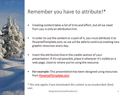 Amazing winter landscape presentation Kostenlose PowerPoint Vorlage, Folie 3, 16605, Natur & Umwelt — PoweredTemplate.com