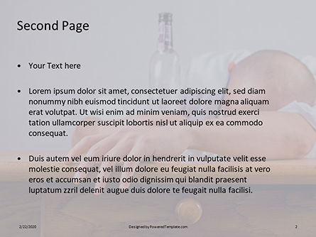 Modèle PowerPoint gratuit de drunk bald man lying or sleeping on table presentation, Diapositive 2, 16608, Mensen — PoweredTemplate.com