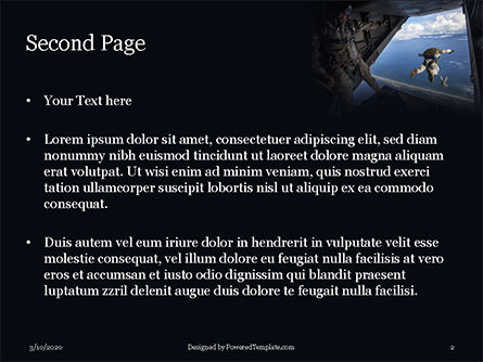 Modèle PowerPoint gratuit de military parachute training presentation, Diapositive 2, 16616, Militaire — PoweredTemplate.com