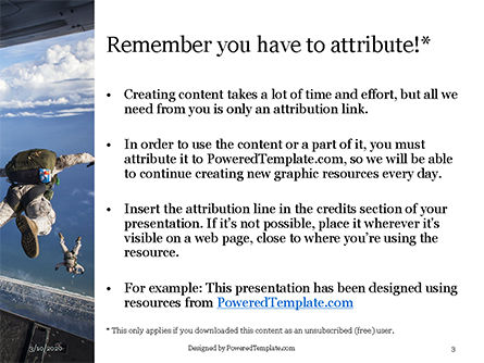 Plantilla de PowerPoint gratis - military parachute training presentation, Diapositiva 3, 16616, Militar — PoweredTemplate.com