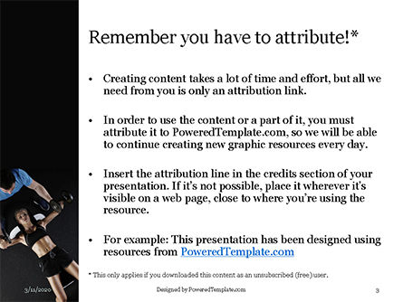 Templat PowerPoint Gratis A Fitness Woman Doing Exercise Presentation, Slide 3, 16625, Olahraga — PoweredTemplate.com