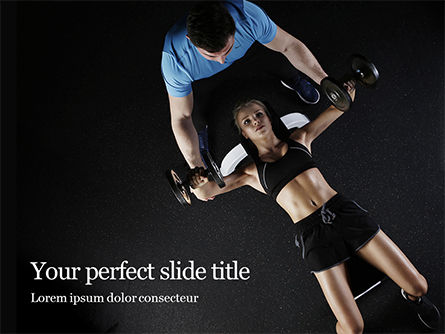 A Fitness Woman Doing Exercise Presentation, Free PowerPoint Template, 16625, Sports — PoweredTemplate.com