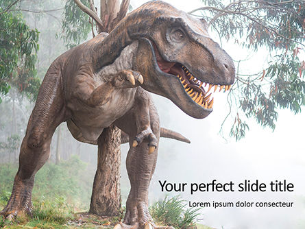 Modello PowerPoint Gratis - The hunting grounds of a tyrannosaurus rex  presentation, Gratis Modello PowerPoint, 16631, Education & Training — PoweredTemplate.com