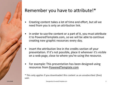 Modello PowerPoint Gratis - Hand skin care presentation, Slide 3, 16637, Medico — PoweredTemplate.com