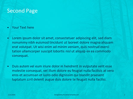 무료 파워포인트 템플릿 - landscape with snowy trees presentation, 슬라이드 2, 16650, 자연 및 환경 — PoweredTemplate.com