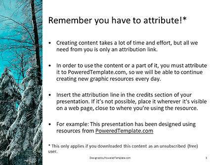 무료 파워포인트 템플릿 - landscape with snowy trees presentation, 슬라이드 3, 16650, 자연 및 환경 — PoweredTemplate.com