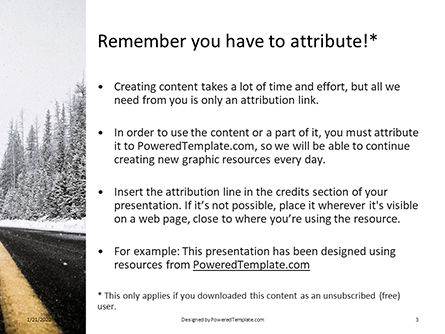 Modèle PowerPoint gratuit de low angle view of stripes on snowy mountain road presentation, Diapositive 3, 16651, Nature / Environnement — PoweredTemplate.com