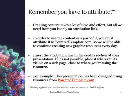 Plantilla de PowerPoint gratis - 3d visualization of covid-19 virus presentation, Diapositiva 3, 16653, 3D — PoweredTemplate.com