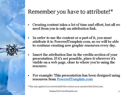 Ring With Diamond In Ice Presentation Gratis Powerpoint Template, Dia 3, 16658, Carrière/Industrie — PoweredTemplate.com