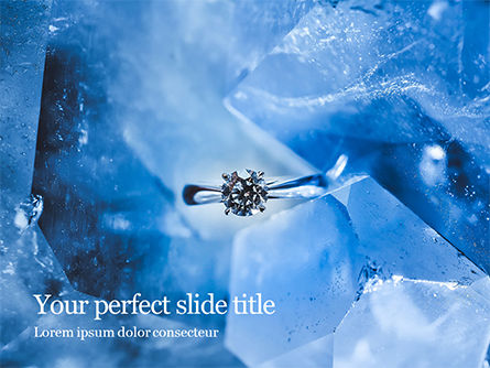 무료 파워포인트 템플릿 - ring with diamond in ice presentation, 무료 파워 포인트 템플릿, 16658, 직업/산업 — PoweredTemplate.com