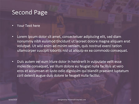 Modello PowerPoint Gratis - Shopkeeper using mask presentation, Slide 2, 16659, Persone — PoweredTemplate.com