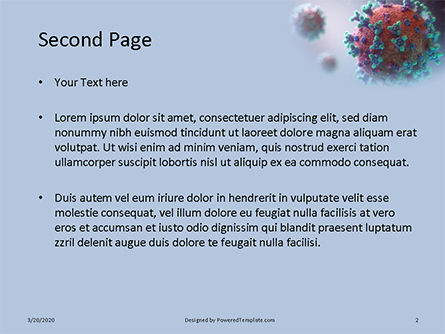 무료 파워포인트 템플릿 - coronavirus 3d rendering presentation, 슬라이드 2, 16661, 3D — PoweredTemplate.com