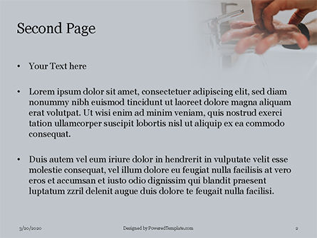 A Person Washing Hands With Soap Presentation Gratis Powerpoint Template, Dia 2, 16662, Medisch — PoweredTemplate.com