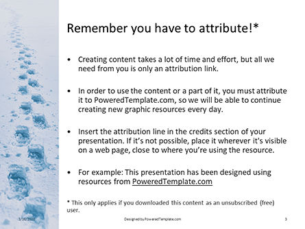 무료 파워포인트 템플릿 - footsteps in snow presentation, 슬라이드 3, 16671, 자연 및 환경 — PoweredTemplate.com