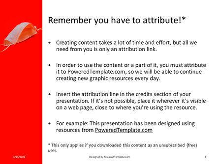Modello PowerPoint Gratis - White mask on red background presentation, Slide 3, 16678, Medico — PoweredTemplate.com