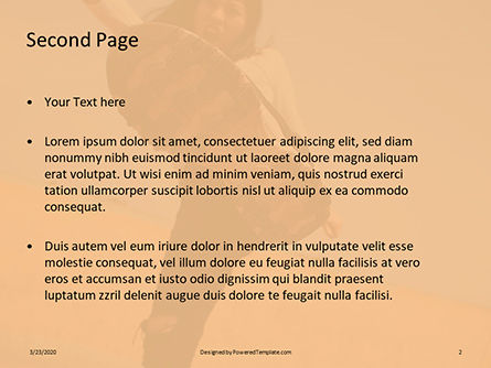 Templat PowerPoint Gratis Low Angle View Of Kicking Person Presentation, Slide 2, 16685, Manusia — PoweredTemplate.com